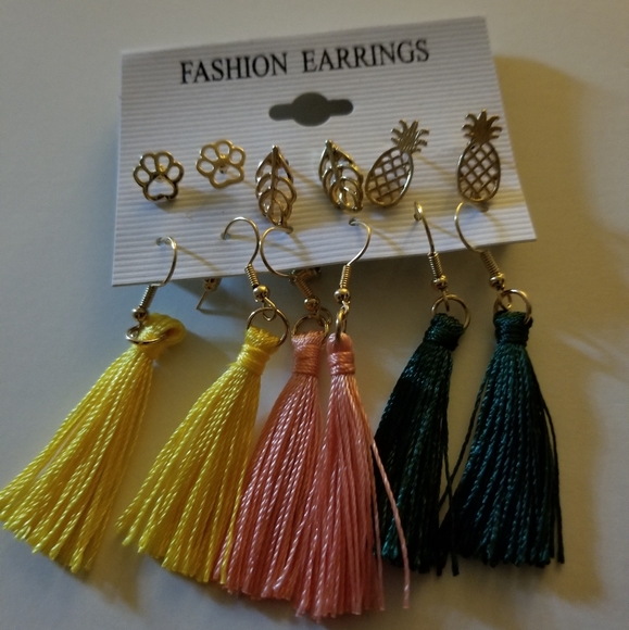 New Fringe Tassel Earring Set - Picture 2 of 2